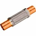 Mason Industries Braided Stainless Steel Hose w/ Copper Sweat Ends - 10-1/2" L NF-4 3/4x10 1/2